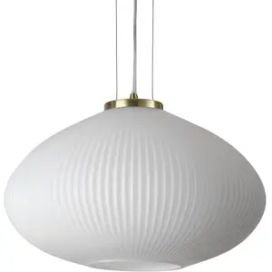 Comparateur de prix : Plafonnier - IDEAL - PLISSE Globe Dome - Laiton - 45cm - E27 - Intérieur