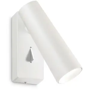 Comparateur de prix : IDEAL LUX Applique avec liseuse Pipe Métal,aluminium blanc 1 ampoule 10,5cm