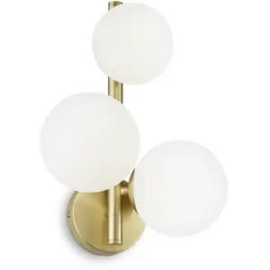 Comparateur de prix : Ideallux Ideal Lux Perlage applique murale 3flg laiton/blanc