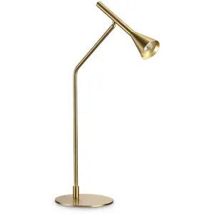 Comparateur de prix : Ideal Lux Lampe de table LED intégrée à intensité variable en laiton, interrupteur intégré, 3000K
