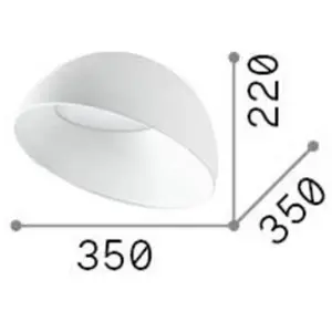 Comparateur de prix : Ideallux Ideal Lux Plafonnier LED Corolla-2, blanc, métal, Ø 35 cm