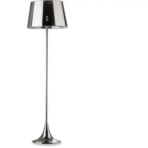 Ideallux Lampadaire London Cromo Haut. 174 Cm Chrome/Transp pas cher