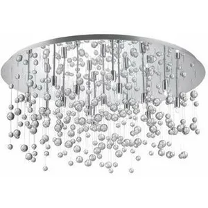 Comparateur de prix : eal Lux Plafonnier Neve - 15 Ampoules Chrome