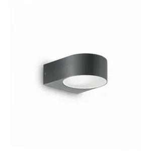 IDEAL LUX Applique murale Anthracite iko 1 ampoule - Gris