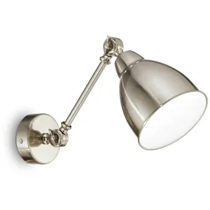 Ideal Lux Newton - Applique murale d'intérieur réglable à 1 lumière, nickel, E27 pas cher