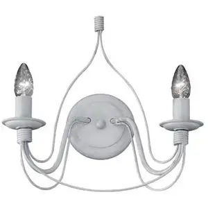 Ideal Lux Applique murale blanche antique corte 2 ampoules pas cher
