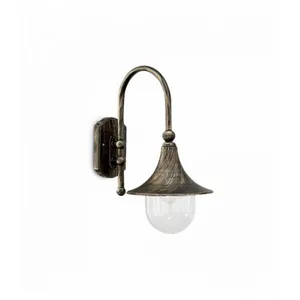Ideal Lux Applique murale Noire antique cima 1 ampoule - Noir