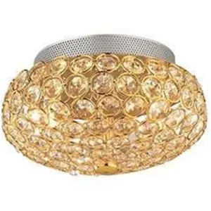 Comparateur de prix : Ideal Lux - King - Plafonnier à 3 ampoules, petit or, G9
