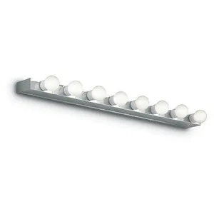 Ideal Lux Applique de salle de bains Prive Chrome 8 ampoules 4cm pas cher