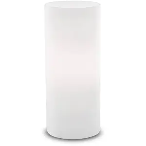 Ideal Lux - Edo - Petite lampe de table à 1 ampoule cylindrique blanche, E27 pas cher