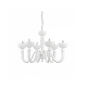 Bon Bon - Lustre à 6 bras multiples au fini blanc, E14 - Ideal Lux