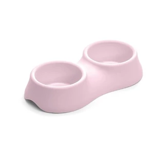 MORIN Gamelle plastique double pour chien et chat pas cher