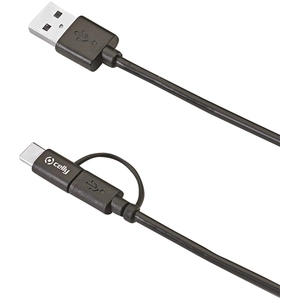 Comparateur de prix : Celly USBCMICRO Câble Micro USB-C avec Adaptateur pour Smartphone Noir
