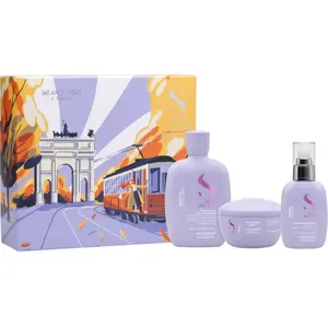 Alfaparf Milano Semi di Lino Smooth Holiday Kit coffret cadeau pour ch... pas cher