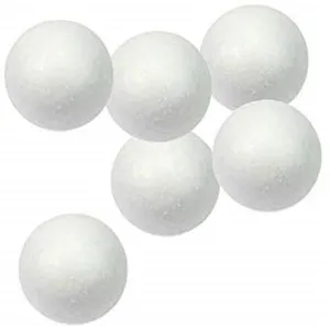 Boule Sphérique 30 Pièces En Polystyrène 2,5 Cm, Blanche, Décoration D... pas cher