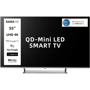 Saba SA55M91GTV TV 55" 4K Ultra HD Smart TV Wifi Gris 350 cd/m² pas cher