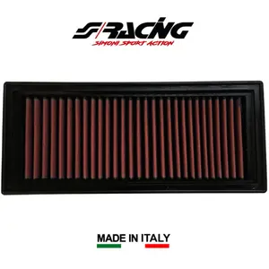 Simoni Racing Filtre à air de Remplacement sur mesure pour Fiat Panda 1.1/1.2 (52,60 BHP) 2003-2011 / Lancia Ypsilon 1.2 (60 BHP) 2003-2007