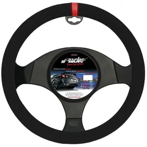 Comparateur de prix : Couvre volant Simoni Racing Look Carrera - 37-39cm - Noir / Rouge SRCVT27R