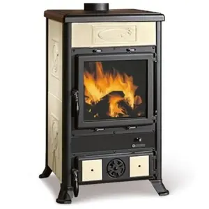 Poêle à bois en faïence - LA NORDICA Rossella R1 5.0 9 kW Ivoire pas cher
