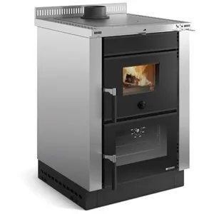 La Nordica Vicenza Evo Pose libre Bois de chauffage Noir, Acier inoxyd... pas cher