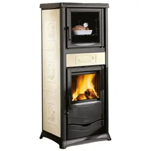 Poêle à Bois La Nordica 3009902 Rossella Plus Forno.165 Ceramica Panna pas cher