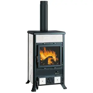 Poêle à Bois La Nordica 3004101 Rossella R1.16 Ceramica Blanc pas cher