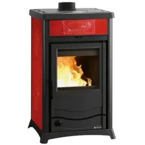 Poêle à Bois La Nordica 3004400 Termorossella Plus Dsa.16 Ceramica Bordeaux pas cher