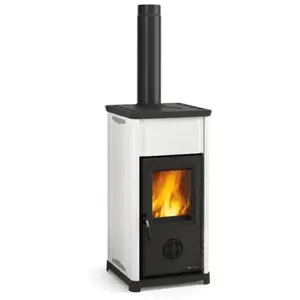 La Nordica - Poêle à bois Tea 5.0 7 kW Blanc pas cher
