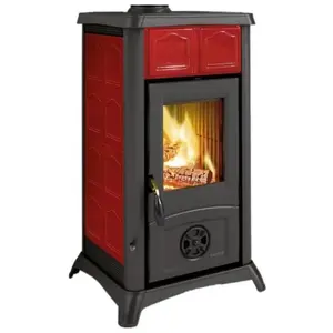 Poêle à Bois La Nordica 3005100 Gemma Lean Ceramica Bordeaux pas cher