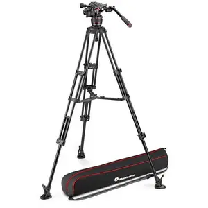 Manfrotto Nitrotech 608 & Trépied Twin-leg Alu Entretoise mi-hauteurVendu parcarrefour