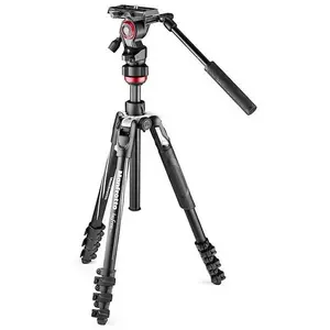 Comparateur de prix : Manfrotto MVKBFRL-LIVE trépied Caméras numériques 3 pieds Noir, Argent