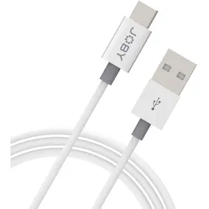 JOBY Câble Chargeur et de Synchronisation USB-A vers USB-C, Longueur 1,2m, Blanc, Câble USB, Câble USB C, Câble Type-C, Compatible Port USB C