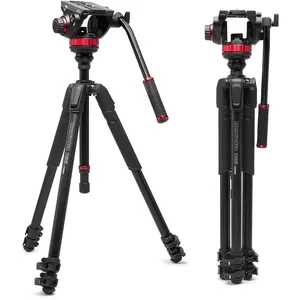 Comparateur de prix : Manfrotto trépied 055 3 sections aluminium et rotule vidéo fluide