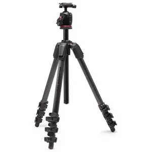 Comparateur de prix : Manfrotto 055xpro As Kit Trépied En Fibre De Carbone Avec Tête à Rotule