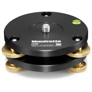 Manfrotto 338 Base de mise à niveau en aluminium Noir pas cher