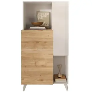3S. x Home Commode 2 portes Bois et blanc laquéVendu parkaufland