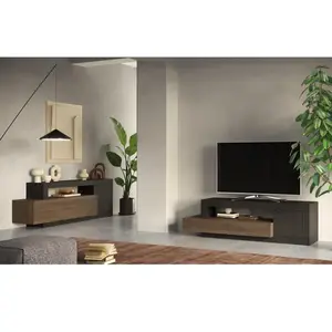 VENTE-UNIQUE Calicosy - Meuble TV 1 porte et 1 tiroir Journey - L160 cm - TU pas cher
