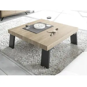Table basse carrée - NO NAME - Palma - Bois - Beige - Contemporain pas cher