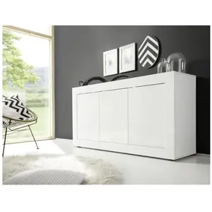 Comparateur de prix : Vente-Unique Buffet Comete - 3 Portes - Blanc Laqué