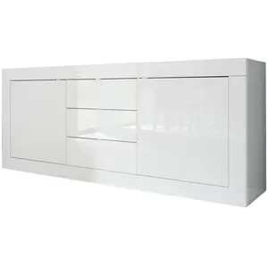 Comparateur de prix : But Homemania Armoire multifonctionnelle Basic - Blanc - 102 x 43 x 162 cm