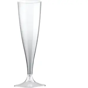 Flûte à champagne 14cl en plastique transparent - Lot de 20 pas cher