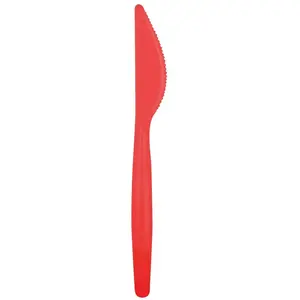 Sachet de 20 COUTEAUX easy 18,5 cm plastique, RougeVendu parruedelafete