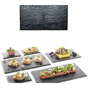 Comparateur de prix : 10 Assiettes Ardoise Pvc 30 X 15,8 Cm
