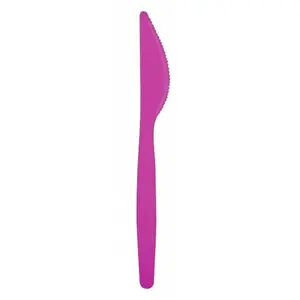 Comparateur de prix : Sachet de 20 COUTEAUX easy 18,5cm plastique, Pourpre