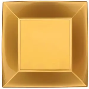 8 assiettes plates réutilisable 23cm or - chalayer 006805000000090 pas cher