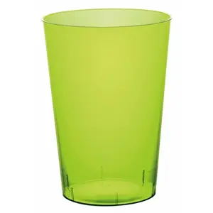 Comparateur de prix : Lot de 10 Gobelets plastique rigide 23cl, translucide Vert anis