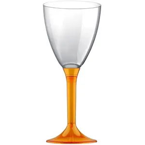 Comparateur de prix : Paquet de 10 Verres montés, pied translucide ORANGE