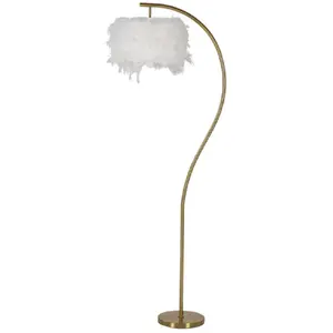 Comparateur de prix : Lampadaire à plumes blanches, 60x33x170 cm