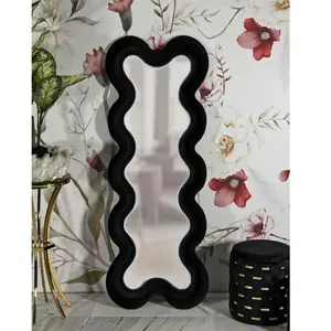 Comparateur de prix : Miroir mural avec cadre en velours noir cm 58x4x160 066139000N