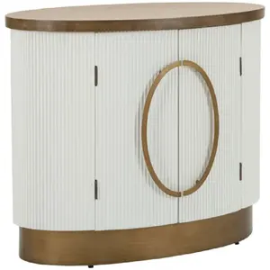 MAURO FERRETTI Meuble en bois blanc et marron 79x48x67 cm pas cher